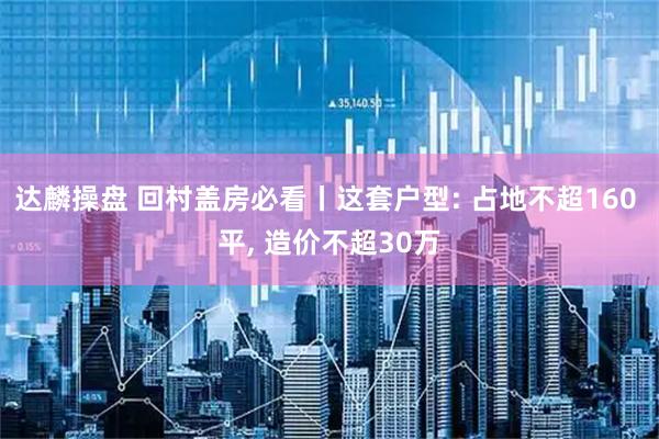 达麟操盘 回村盖房必看丨这套户型: 占地不超160 平, 造价不超30万