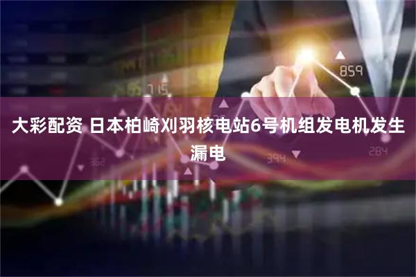 大彩配资 日本柏崎刈羽核电站6号机组发电机发生漏电