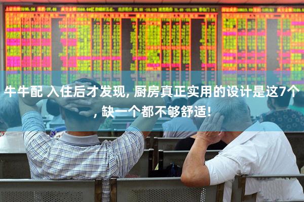 牛牛配 入住后才发现, 厨房真正实用的设计是这7个, 缺一个都不够舒适!